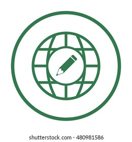 Pencil icon,vector. Flat design.