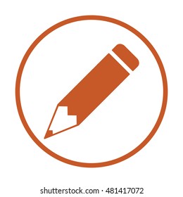 Pencil icon,vector.  Flat design.