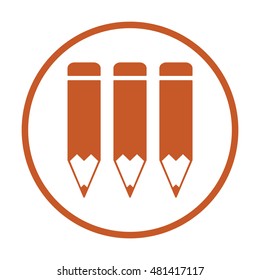 Pencil icon,vector.  Flat design.