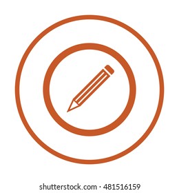 Pencil  icon,vector. Flat design.