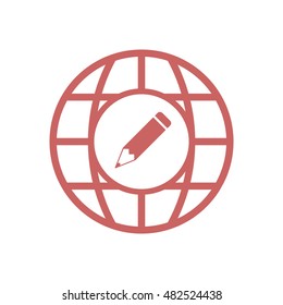Pencil icon,vector. Flat design.