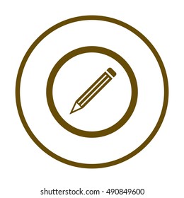 Pencil  icon,vector. Flat design.