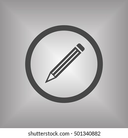 Pencil  icon,vector. Flat design.