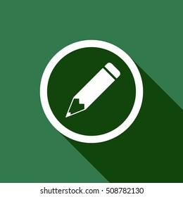Pencil icon,vector. Flat design.
