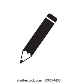 Pencil icon,vector.  Flat design.