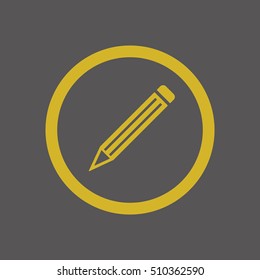 Pencil  icon,vector. Flat design.