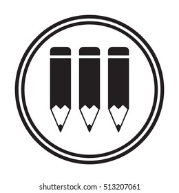Pencil icon,vector.  Flat design.