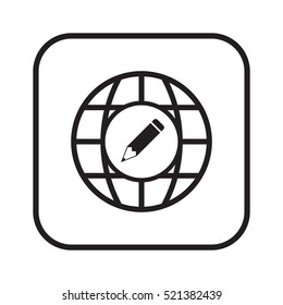 Pencil icon,vector. Flat design.