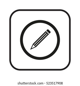 Pencil  icon,vector. Flat design.