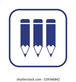 Pencil icon,vector.  Flat design.