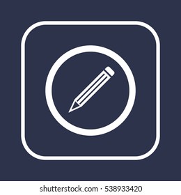 Pencil  icon,vector. Flat design.