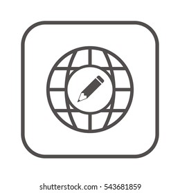 Pencil icon,vector. Flat design.