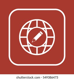 Pencil icon,vector. Flat design.