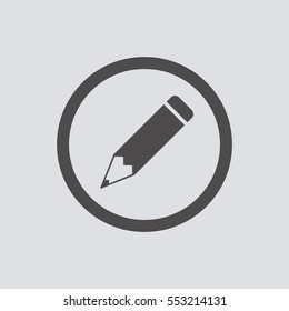 Pencil icon,vector. Flat design.