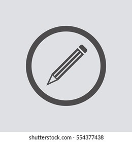 Pencil  icon,vector. Flat design.