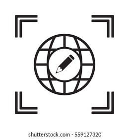 Pencil icon,vector. Flat design.