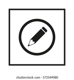 Pencil icon,vector. Flat design.
