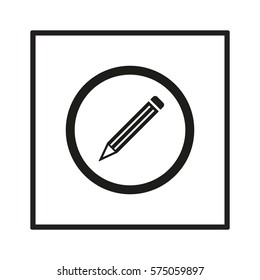 Pencil  icon,vector. Flat design.