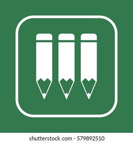 Pencil icon,vector.  Flat design.