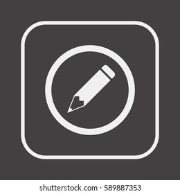 Pencil icon,vector. Flat design.