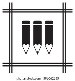 Pencil icon,vector.  Flat design.
