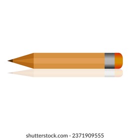 Lápiz ilustrado en vector sobre el fondo