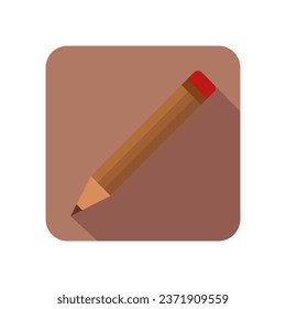 Pencil illustrated in vector on background