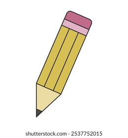 Pencil illustrated in vector on background