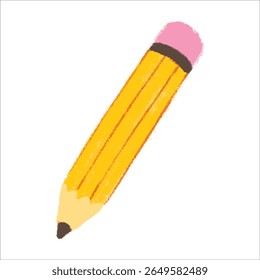 Pencil Illustration with crayon style editable for cards, poster decorations, t-shirt prints, stickers, icons and others