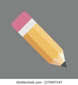 pencil illustration, draw icon with brown background