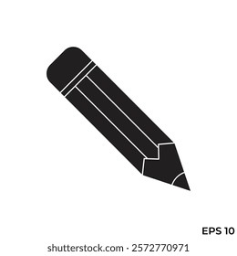 pencil illustration flat icon vector