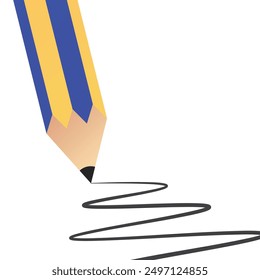 Vector de la ilustración del lápiz aislado en el fondo blanco