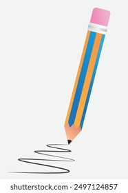 pencil illustration vector isolated on white background