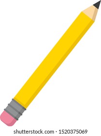 Pencil, illustration, vector on white background.