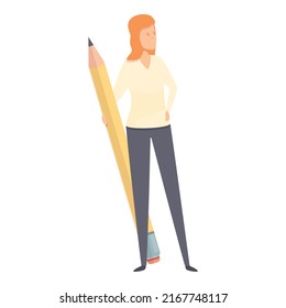Pencil indicator icon cartoon vector. Cost product. Strategic time