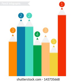 Pencil infographics. vector. eps10