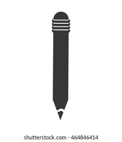 pencil instrument draw write icon. Isolated and flat illustration. Vector graphic