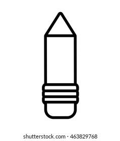 pencil instrument write draw icon. Isolated and flat illustration. Vector graphic