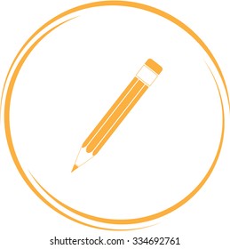 pencil. Internet button. Vector icon.