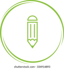 pencil. Internet button. Vector icon.