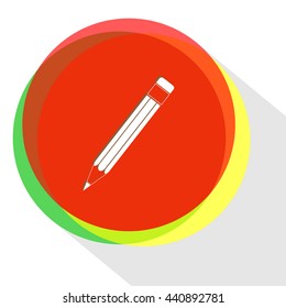 pencil. Internet template. Vector icon.