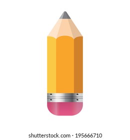 Pencil Isolated on White Background Vector Illustration