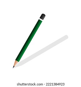 Lápiz aislado sobre un fondo blanco. Educación. De vuelta a la escuela. Estilo plano