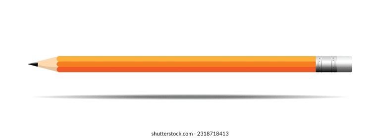 Pencil isolated on white background. Vector illustration