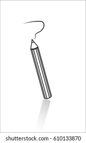 Pencil isolated on white background. Vector Illustration