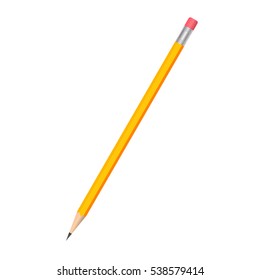 Pencil isolated on white, vector design
