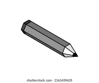 Icon für die isometrische Bildgebung des Stifts. Vektorgrafik, Web-Illustration. 3D-Farbkonzept