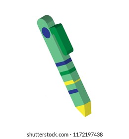 Pencil isometric left top view 3D icon