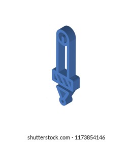 Pencil isometric left top view 3D icon