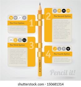 Pencil it! Infographic vector template.